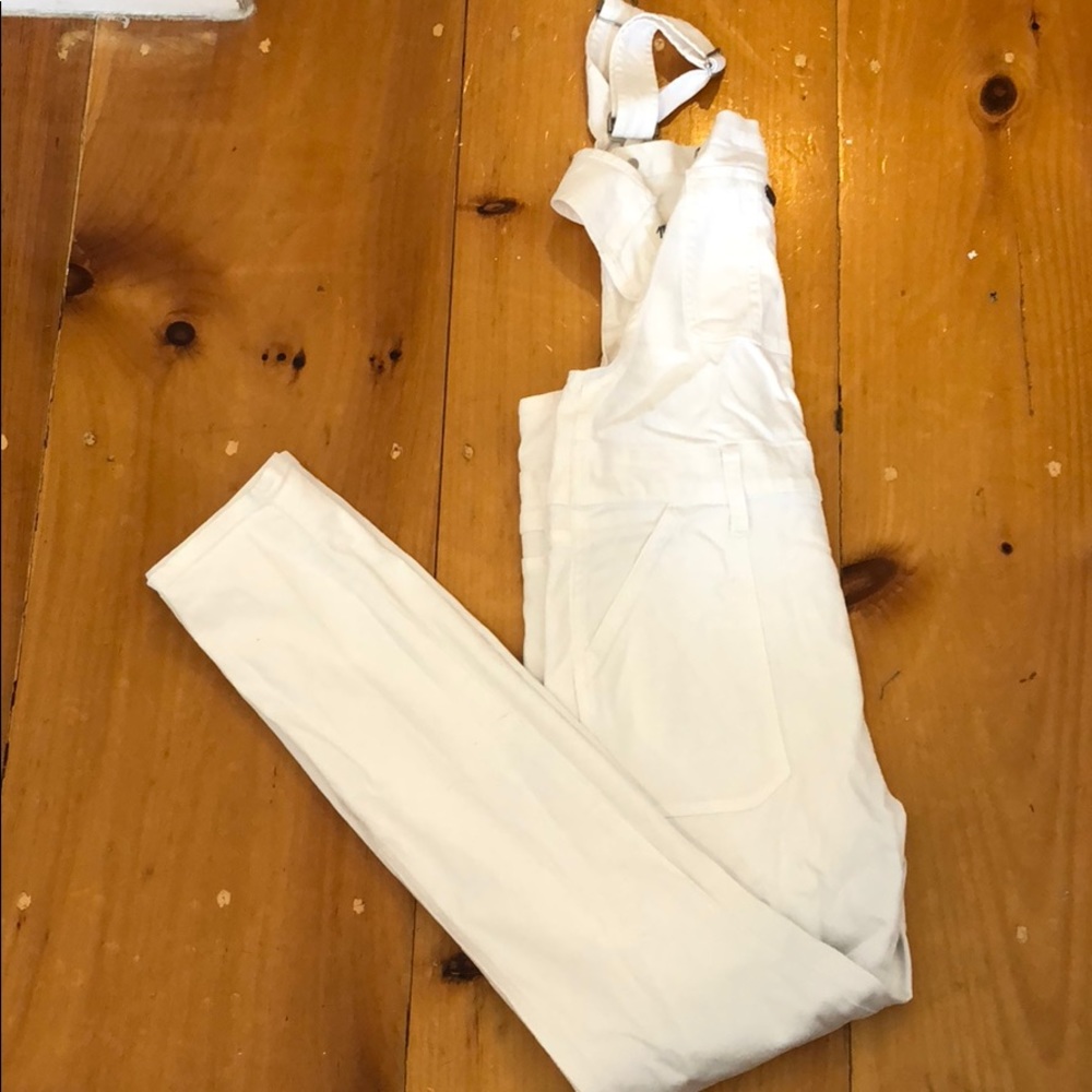 Madewell white overalls (worn not new)